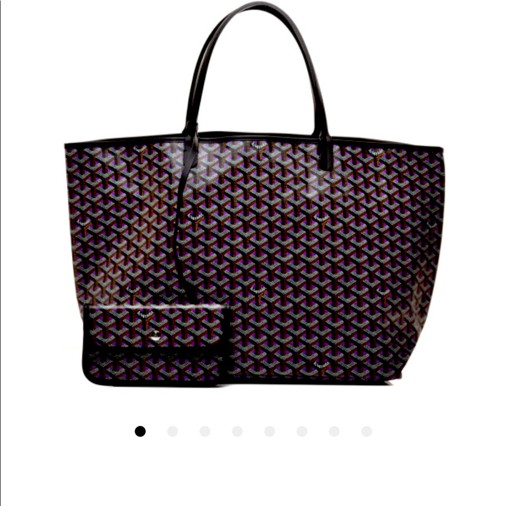 Goyard Goyardine St Louis Claire Voie Special Limited Edition in Black & Purple.